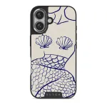Marine Muse - iPhone 16 Plus Case, Elite Dark (MagSafe) / Silver