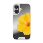 Hibiscus - iPhone 16 Case, Elite Mirror Light (MagSafe) / Silver