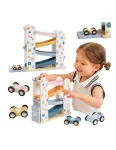 VIGA PolarB Wooden Car Track Slide Parking 4 Cars 18m+