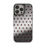 Red Velvet - iPhone 16 Pro Max Case, Elite Mirror Dark (MagSafe) / Silver