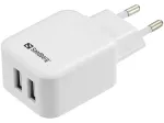 AC-laadija kahe USB-pistikupesaga, 2,4+1 A, EL