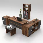 Kontorim&ouml;&ouml;bli komplekt, Hanah Home, p&auml;hkel Antratsiit, 140 x 73,8 x 60, cm