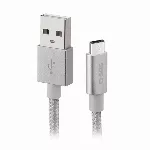 Kaabel SBS punutud USB/MicroUSB 1m h&otilde;bedane