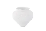 Rellise vaas &ndash; valge/mustade t&auml;ppidega &ndash; D11*K18*L18cm