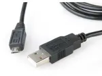 "Equip USB-A 2.0 - micro B kaabel (isetermineeriv), 1,80 m, must, pol&uuml;et&uuml;leenkotis"