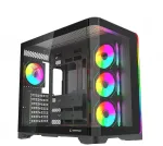 &bdquo;Rampage LYRON&ldquo; &bdquo;Mid Tower&ldquo; m&auml;nguarvuti korpus 7 ARGB PWM ventilaatoriga, must