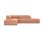Velvet Modular Left Corner Sofa, "Siena", 4 Seats, 273x180x69 Made in Europe