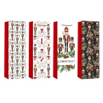Kinkekott pudelile XMAS NUTCRACKER, 12x36x9cm, mix