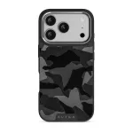 Night Black Camouflage - iPhone 17 Pro Case, Elite Dark (MagSafe) / Silver