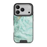 Uluwatu Waves - Teal iPhone 17 Pro Case, Elite Dark (MagSafe) / Silver