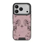 Aries - iPhone 17 Pro Case, Elite Dark (MagSafe) / Silver / Pink