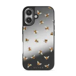 Honeycomb - iPhone 16 Case, Elite Mirror Dark (MagSafe) / Silver