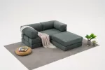 Nurgadiivan, Hanah Home, mugav, roheline, 190 x 75 x 95