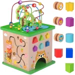 TOOKY TOY Hariduslike kuubikute sorteerimislab&uuml;rint koos p&otilde;imitud loomadega