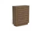 Atmore chest of drawers, Frame melamine smoked oak, Base melamine smoked oak, 90x40x107 cm