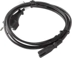 &bdquo;Lanberg&ldquo; raadio toitekaabel CEE 7/16 &ndash; IEC 320 C7, 1,8 m, must (CA-C7CA-11CC-0018-BK)