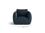 Boucle Armchair, "Nimes", 1 Seat, 95.5x87x80 Made in Europe