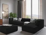 Modular Right Corner Sofa, "Siena", 5 Seats, 366x180x69 Made in Europe