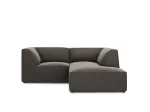 Velvet Modular Right Corner Sofa, "Siena", 3 Seats, 186x180x69 Made in Europe