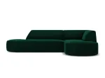 Velvet Modular Right Corner Sofa, "Siena", 4 Seats, 273x180x69 Made in Europe