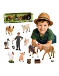 WOOPIE Large Set of Farm Animals Farmer Figurines Accessories 3+