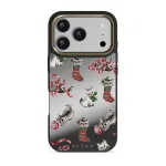 Merry Kitty - iPhone 17 Pro Case, Elite Mirror Dark (MagSafe) / Gold