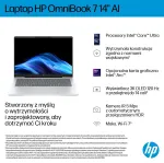 &bdquo;HP OmniBook 7 AI 14-fr0003nw&ldquo; s&uuml;learvuti, millel on &bdquo;Intel Core Ultra 5 225U&ldquo; protsessor, 35,6 cm (14-tolline) 2K-ekraan, 16 GB LPDDR5 SDRAM-iga, 512 GB SSD-ga, &bdquo;Wi-Fi 6E&ldquo; (802.11ax) toega, &bdquo;Windows 11 Pro&ldquo; operatsioonis&uuml;steemiga, AI-arvuti, h&otilde;bedane