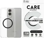 "Flagship Urban Combat Black QI Case Galaxy S25 Edge" Clear