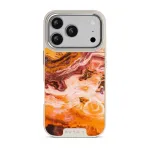 Pumpkin Spice - Orange iPhone 17 Pro Case, Elite Light (MagSafe) / Silver