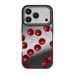 Cherrybomb - iPhone 17 Pro Case, Elite Mirror Dark (MagSafe) / Silver