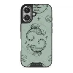 Scorpio - iPhone 16 Plus Case, Elite Dark (MagSafe) / Silver / Turquoise