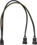 Splitter PWM fans 4-pin to 2x4-pin female Black