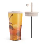 Golden Sky - Travel Mug, 500 ml / Flap & Straw Set