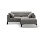 Right Velvet Sofa, "Lazio", 2 Seats, 205x174x86 Made in Europe