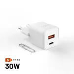&bdquo;Fixed&ldquo; USB-C GaN v&otilde;rgulaadija 30 W &bdquo;Mini&ldquo; (FIXCG30M-CA-WH)
