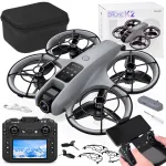 Drone with camera - remote-controlled Quadrocopter + remote control with LCD screen RC0775