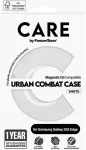 "Flagship Urban Combat White QI Case Galaxy S25 Edge" Clear