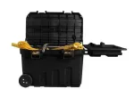 Stanley Mobile Assembly Box, 90 Liter, Tool Trolley (Black, with Troll
