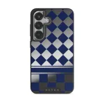 Check & Mate - Samsung Galaxy S25 Case, Elite Mirror Dark (Magnetic) / Silver