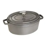Staub oval cast iron pot - 8 ltr, Graphite