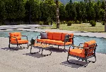 Garden Lounge Set, Hanah Home, oranž, 186 x 73 x 66, cm