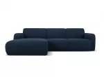 Boucle nurgadiivan - vasak, Molino, 4-kohaline, 250x170x72, tumesinine