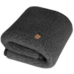 Blanket - ZAFFIRO - WOOL - NEVADA / BARANEK - GRAPHITE - size 75x100 cm