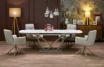 BENJAMIN extension table, beige / cashmere