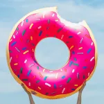 BM t&auml;ispuhutav ratas, roosa donut MAX