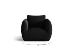 Velvet Armchair, "Nimes", 1 Seat, 95.5x87x80 Made in Europe