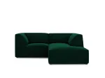 Velvet Modular Right Corner Sofa, "Siena", 3 Seats, 186x180x69 Made in Europe