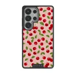 Afternoon Treat - Cherry Samsung Galaxy S25 Ultra Case, Elite Dark (Magnetic) / Silver