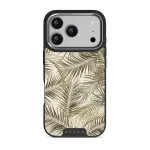 Happy Place - Palm iPhone 17 Pro Case, Elite Dark (MagSafe) / Silver