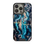 Mystic River - Blue Marble iPhone 16 Pro Max Case, Elite Dark (MagSafe) / Silver
